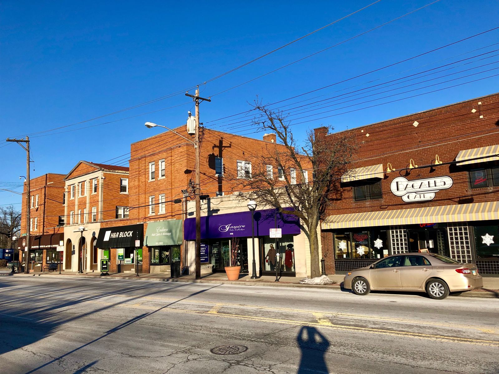 Aerial view of College Hill neighborhood in Cincinnati, Ohio